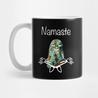 Rockhound Lotus Yoga Pose - Funny Namaste Mental Health Rockhounding Mug